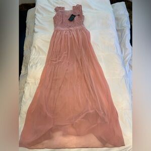 Blush pink bridesmaids dress